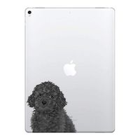 FINCIBO 5 x 5 inch Cute Grey Toy Poodle Removable Vinyl Decal Stickers for iPad MacBook Laptop (Or Any Flat Surface)