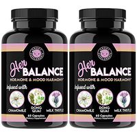 Her Balance, Women’s Hormone and Mood Harmony, PMS Relief, Menopause Support, Infused with Chamomile, DongQuai, Milk Thistle and Black Cohosh by Angry Supplements, 60 Day Supply (2-Bottles)