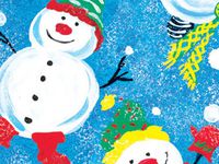 FROSTY FRIENDS 36"x417'Gift Wrap Half Ream Roll (1 unit, 1 pack per unit.)