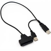USB 2.0 SATA 7+22Pin to USB 2.0 Adapter Cable For 2.5 HDD Laptop Hard Disk Drive,Tuscom