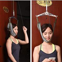 RZDJ Neck Pain Relief Head Healthy Cervical Traction Stretch Gear Brace Kit Back Stretcher Adjustment Chiropractic Strain Correction