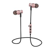 YRD Tech Sports Earphone Stereo Super Bass Earphones Noise Isolating Headset Wireless BT4.2 Stereo Earphone Earbuds Sport Headphone Headset Support SD Card (Rose Gold)