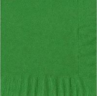 50 Plain Solid Colors Luncheon Dinner Napkins Paper - Kelly Green
