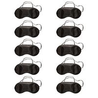 Dylandy 10PCS Sleep Shade Cover Eye Masks Blindfold Black Games Eyeshade Polyester Soft Skin-Friendly Cover Blinder Aid Eyemask - Nose Care