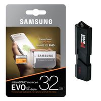 Samsung 32GB MicroSD HC Class 10 UHS-1 Mobile Memory Card up to 95MB/s Read speed (MB-MP32GA) with MicroSD to SD Adapter, ultra high speed USB 3.0 MemoryMarket MicroSD & SD Memory Card Reader