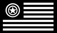 Captain America Shield Flag Decal Vinyl Sticker Graphics|UR Impressions|for Cars Trucks SUV Vans Walls Laptop|White|7.5 X 4.25 Inch|URI355