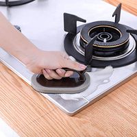 Gotian Cleaning Carborundum Cleaner Washing Home Magic Kitchen Tool Hot Sponge Brush - Sponge+ PP - Make Your Kitchen Look New - 1X Sponge Brush (1482.1cm) (Coffee)