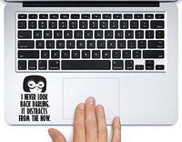 Edna Mode I Never Look Back Disney Printed Trackpad Clear Vinyl Decal Sticker Compatible with Apple MacBook Pro Air 11" 12" 13" 15" All Years Laptop Keyboard (13" MacBook Air)