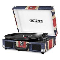 Victrola 3-Speed Bluetooth Suitcase Turntable with Built-In Stereo Speakers