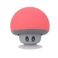 Bluetooth speaker sucker type wireless speaker Mushroom type waterproof speaker Red Cost-effective and Good Quality
