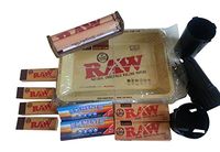 RAW Rolling Tray, MedTainer Odor-Proof Storage w/ built-in grinder, RAW Hand Roller, Raw Papers (2), Element Papers (2), Raw Tips (4), 11 item rolling bundle