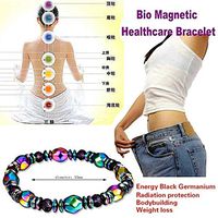 DengRen Magnetic Energy Healing Bracelet - Colorful Hematite Chain Bracelet Unisex Magnet Health Care String Arthritis Pain Relief Weight Loss Bracelet Satisfactory Service