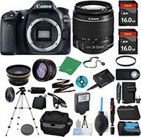 Canon EOS 80D Camera + 18-55mm STM + 2pcs ZeeTech 16GB Memory + Case + Reader + Tripod + Starter Set + Wide Angle + Telephoto + Flash + Battery + Charger + Filter - International Version