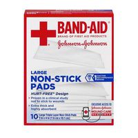 Band-Aid Hurt-Free Non-Stick Pads, Large (Pack of 12)