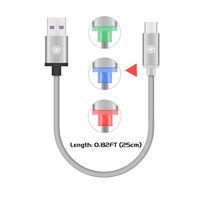 Geekria Headphone Charging Cable Compatible with Bose NC700 NCH700 Breathing Light Type C Charging Cord (0.82ft, Gray)