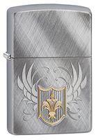Zippo Fleur de Lis Diagonal Weave Pocket Lighter