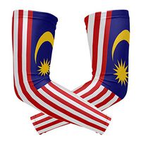 Malaysia Flag 1 Pair UV Protection Cooling Long Sports Arm Sleeve