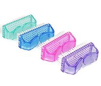 4pcs/set Handle Nail Brush Nail Hand Scrubbing Cleaning Brush