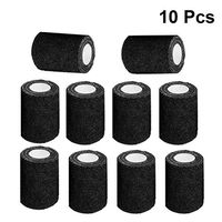 LIOOBO 10 Roll 2X 5 Yards Medical Bandages - Non Woven First Aid Tape - Self-Adhesive Bandage Rollsï¼ŒFDA Approved (Black)