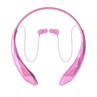 Chof Bluetooth Headphones Wireless Neckband Headset Magnetic Earbuds Noise Cancelling with Call Vibrate Alert, Built in Mic (Pink)