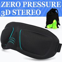 Sleep Mask AMAZKER Eye Mask for sleeping Lightweight Upgraded Contoured Comfortable Sleeping Mask Includes Carry Pouch and Ear Plugs for Sleeping Travel Shift Work Meditation for Men and Women    