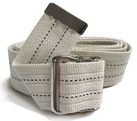 JDM Medical 100" Bariatric Gait Belt with Metal Buckle – Natural Cotton
