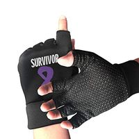 Men Women Survivor Pancreatic Cancer Awareness Flag Fingerless Gloves for Arthritis & Carpal Tunnel Pain Relief