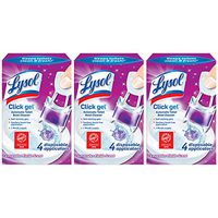 Lysol Click Gel Automatic Toilet Bowl Cleaner, Lavender, 4ct (Pack of 3)