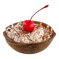 Coconut Shell Bowl, Real Coconut Bowl, Natural Coconut Half Shell, Dessert Bowl - 4 Ounce - 10ct Box - Restaurantware
