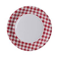 Hammont Picnic Themed 7" Disposable Round Paper Plates – Ideal for Parties, Family Dinner and Picnic Parties (50 Pack)
