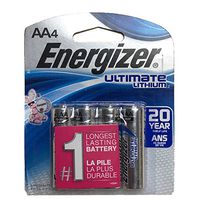 Energizer Ultimate Lithium Batteries Batteries AA 4 ea