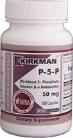 Kirkman P-5-P (Pyridoxal 5-Phosphate, Vitamin B-6 Metabolite) 50 mg - Hypoallergenic 100 Vegetarian Capsules