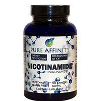 B3 Nicotinamide 500 mg Effective Flush-Free Niacin. Energy Booster, Cell Regenerator, That Supports Cognitive Decline, Anti-Aging and Helps Breaks Down Carbs & Fats (100 Count))