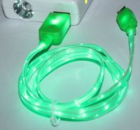 D & K Exclusives® High Quality 1m LED Light Up Micro USB Cable For Android Smartphones, Tablets Samsung HTC SONY E01018003103-10 (green)