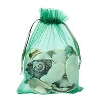 PH PandaHall 100 PCS 5x7 inch Green Organza Drawstring Bags Party Wedding Favor Gift Bags Jewelry Pouches for Baby Shower, Birthday, Party, Valentine's Day, Christmas