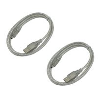 Hxchen 120cm/4ft USB Male to FireWire Cable 4 Pin to 4 Pin Male to Male iLink DV Cable Firewire 400 IEEE 1394 Cord for Computer Laptop PC to JVC Sony Camcorder Clear - (2 Pcs)
