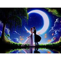 Meidexian888 DIY Diamond Painting, 5D Embroidery Paintings Rhinestone Pasted DIY Diamond Painting Cross Sti (A)