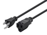 Monoprice 105297 2Ft 16AWG Power Extension Cord Cable, 13A (NEMA 5-15P to NEMA 5-15R)