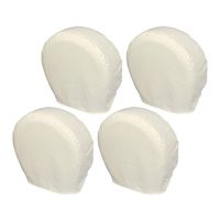 Explore Land Tire Covers 4 Pack - Tough Tire Wheel Protector for Truck, SUV, Trailer, Camper, RV - Universal Fits Tire Diameters 23-25.75 inches, White