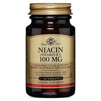 Solgar Niacin Vitamin B3 Tablets, 100 mg, 100 Count