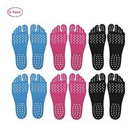 HJJH Barefoot Soles Foot Padding Stickers Insoles Invisible Shoe Water, Barefoot Shoes, Soles Shoes, Non-Slip Waterproof Design, Suitable For Barefoot Beach, 5 Pairs,Multicolored,L