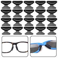 LONG7INES 10 Pairs 1.8mm Eyeglass Nose Pads Anti-Slip Adhesive Soft Silicone Eyeglass Nose Pads for Eyeglass Sunglasses Spectacles Anti Slip Nose Pads Tool