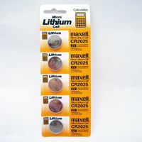 New 5 Pack Maxell CR2025 Lithium 3V Battery Button Cell Button Coin Cr Batteries