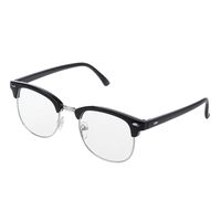 Hacloser Half Frame Reading Glasses Anti-Glare Anti-UV Gaming Computer Digital Screen Eye Protection Glasses (Silver)