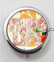 BlackKey Thug Life 3-Compartment Decorative Pocket Gift Box Case Organizer for Pill, Color 1 -655