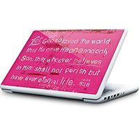 Skinit Decal Laptop Skin for MacBook 13-inch - Originally Designed John 3:16 in Pink Design
