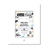 Smart Photo Mat Board - Photo Mat - Internet Connected Image Frame with Matted Framing for Wedding, Graduation, Kids, Family Pictures or Portrait - Plays Digital Video Using App (5"x7" PictureWindow)