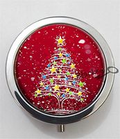 BlackKey Christmas 3-Compartment Decorative Pocket Gift Box Case Organizer for Pill, Color 1 -2289