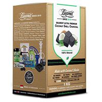 Beamer 100% Natural Coconut Shell Hookah Shisha Charcoal 1 Kilo (Kg) 72 Piece Cubes. 25mm X 25 X 25. No Chemicals, No Taste, No Sparks,or Smoke! Coals