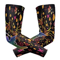 LEVEIS Cupid Shooting Hearts and Flowers Arm Sleeves UV Protection for Men Women Sunblock Protective Gloves Running Golf Cycling Driving Long Arm Cover 1 Pair